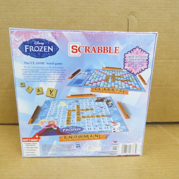 Disney FROZEN Scrabble CrossWord Board Game Double Sided Board ~ New & Sealed - Picture 2 of 4